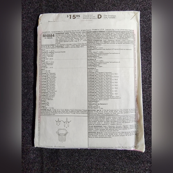 SEW13. Lot of 4 sewing purse/bag patterns - Picture 9 of 9